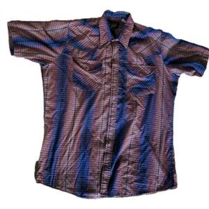 Rock Creek Ranch Plaid Short Sleeved Pearl Snap Western Shirt XL